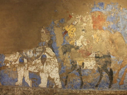 Fresko Elefant Afrosiyab Samarkand Archäologie Usbekistan